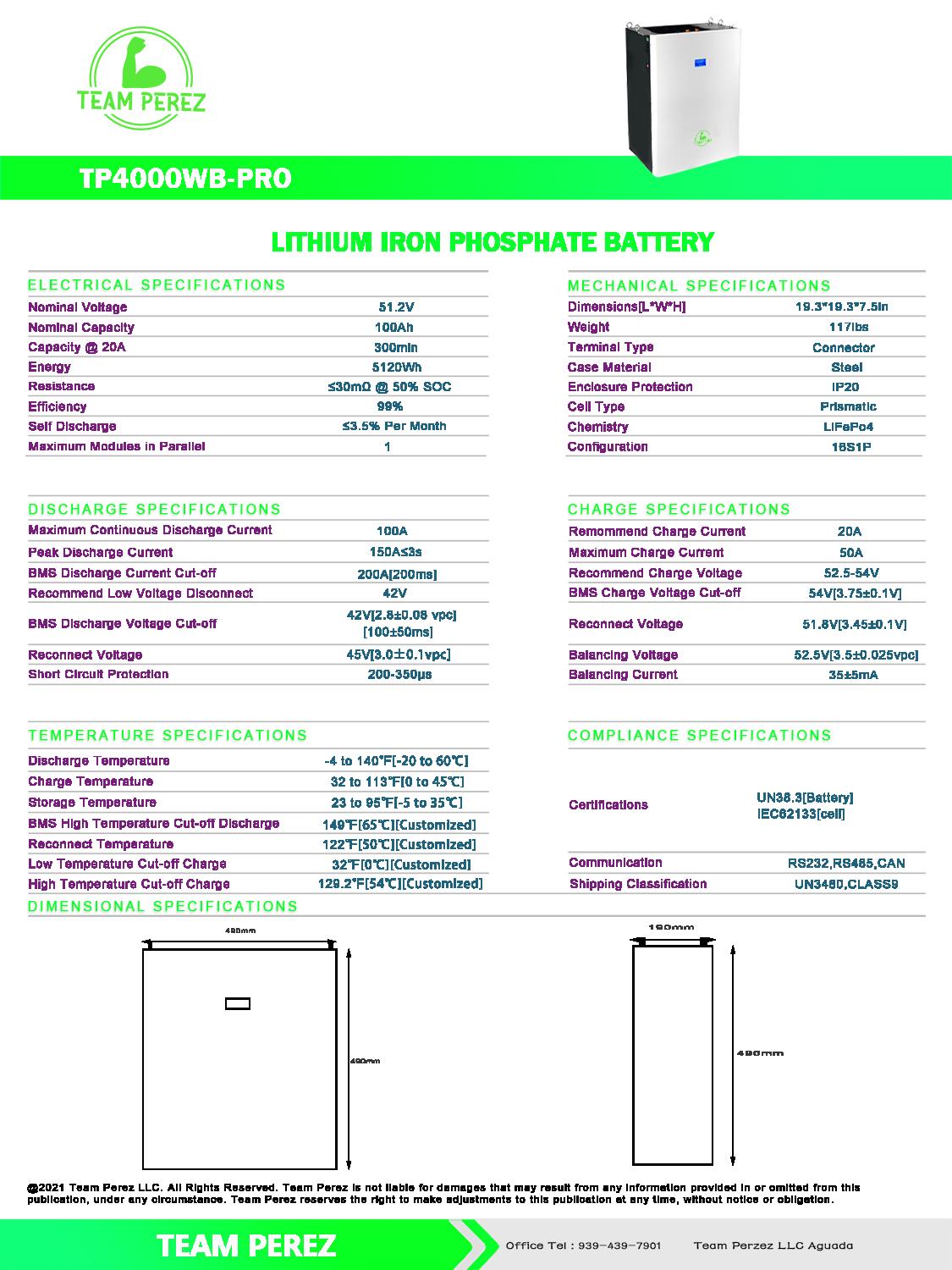 Specs Sheet